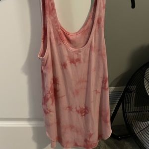 Pink tie dye tang top